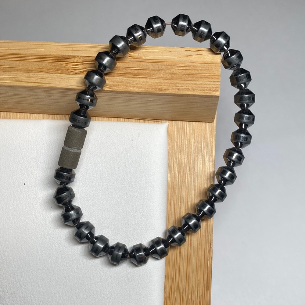 Hematite Magnet Therapy Bracelet 8” - #355